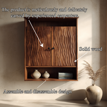 Rustic Wooden Wine Cabinet Living Room Bar SINLKISC450